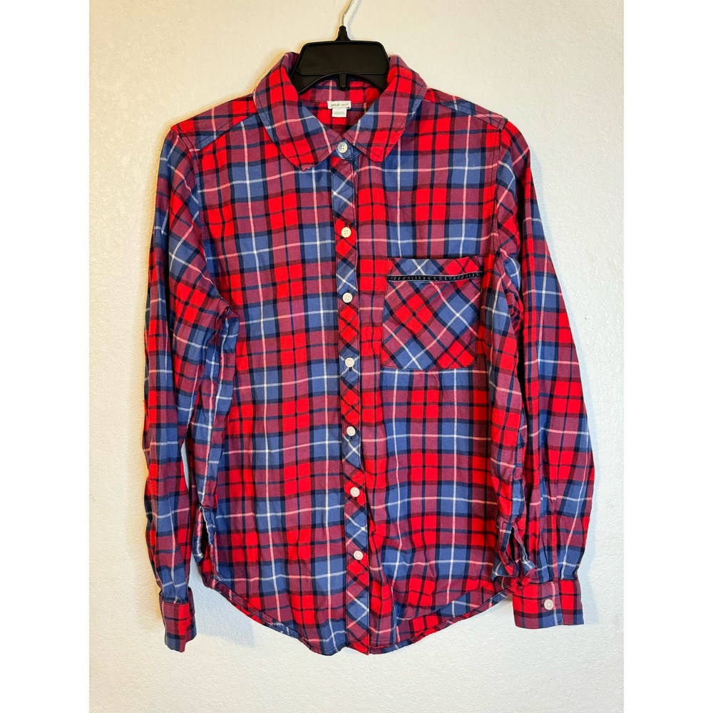 Aerie Women's Flannel Long Sleeve Button Down Shirt Plaid Size XXS